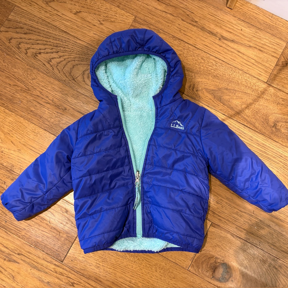 L.L. Bean Light Blue Fleece-Lined Jacket